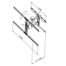 VIVANCO Suport Tv cu Brat 101-203 cm