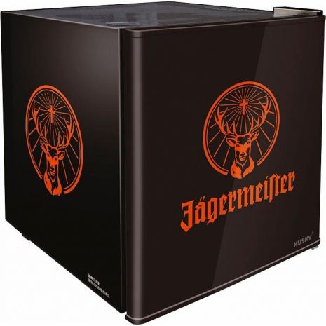 Mini Frigider Husky IceCube Jagermeister, Capacitate 37 L, Clasa A+, H 51 cm, Negru