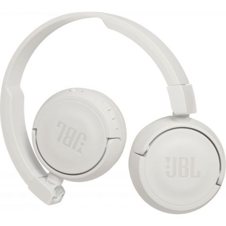 Casti audio on-ear cu microfon JBL T450, White