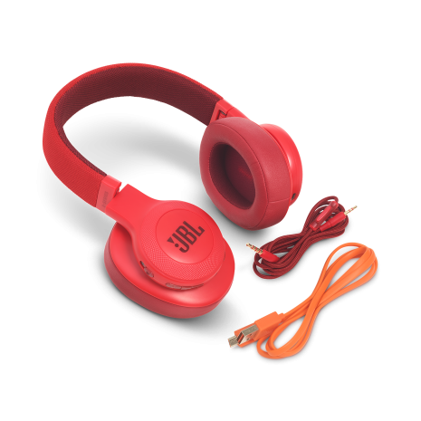 Casti audio on-ear JBL E55BT, Bluetooth, Red